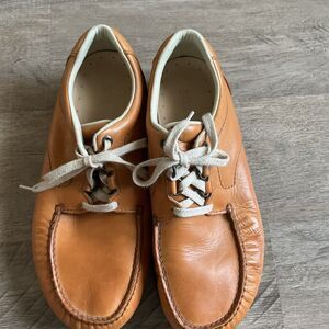 SAS Take Time Tan Moc Toe Comfort Lace Up Oxford Shoes MENS 9.5 W